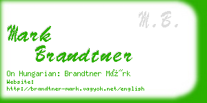 mark brandtner business card